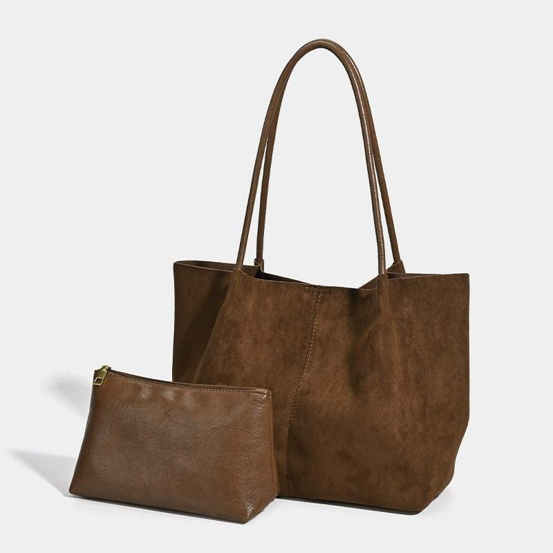 

Faux Suede Women big totes Luxury brand design Female Handbags and purse large capacity winter ladies composige bags bolsas