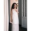Luxury French Evening Gown for Women - Bride Wedding Mini Dress White Cami for Engagement Ceremony & Wedding Registration