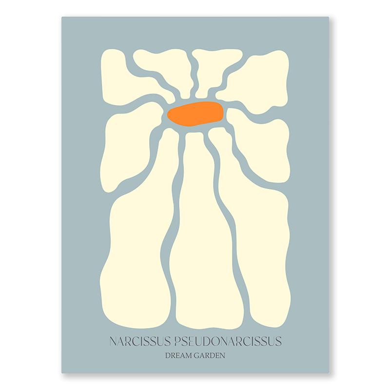 Blue Matisse Print Poster Flower Market Canvas Painting Boho Simple Modern Daisy Wall Art Gallery Living Room Decoration