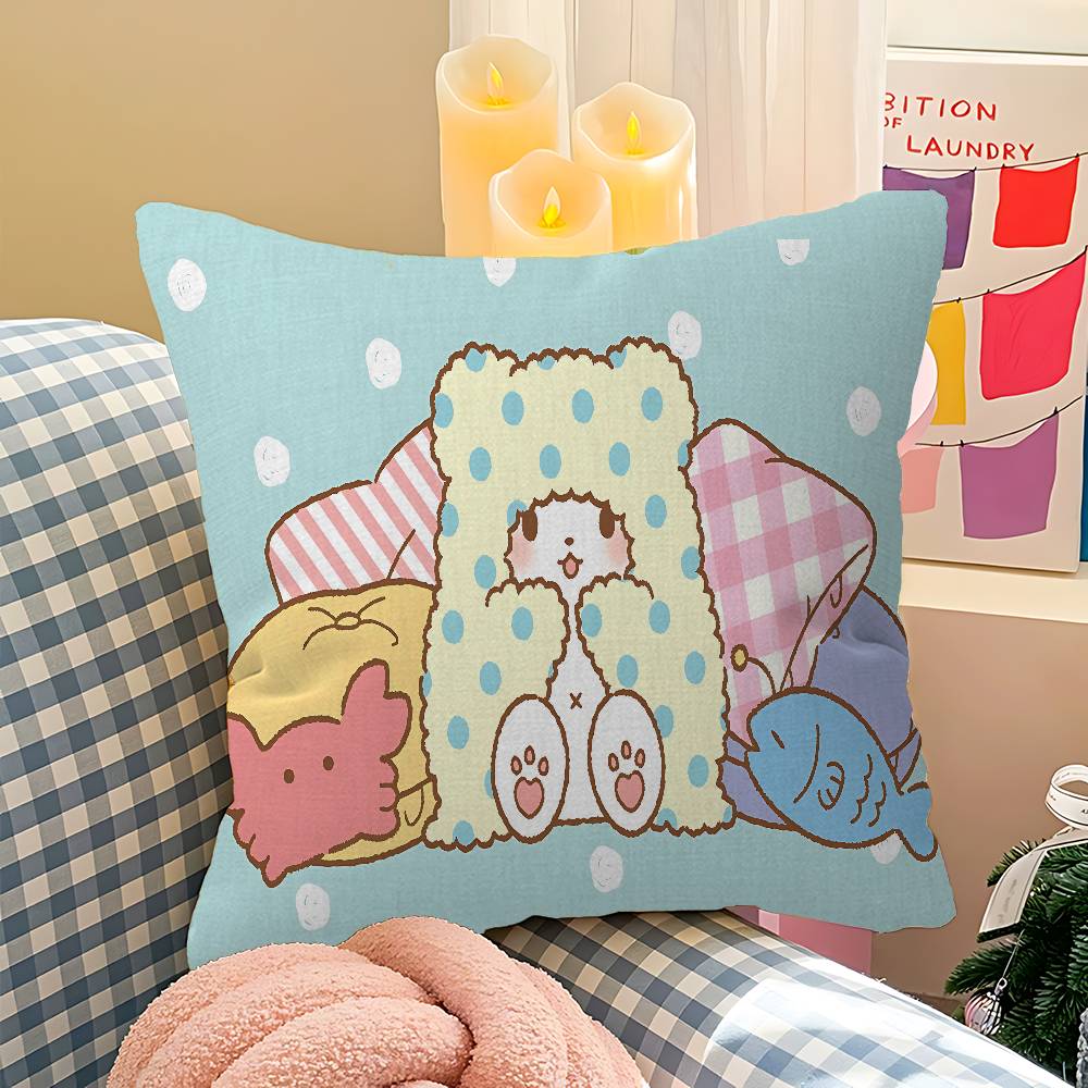 Cute Cartoon Marumofubiyori Pillow Cushion Cover Pillowcase Living Room Sofa Home Decor