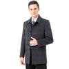Autumn and winter double-sided cashmere coat men's mid-length Korean style middle-aged thickened windbreaker woolen coat for men