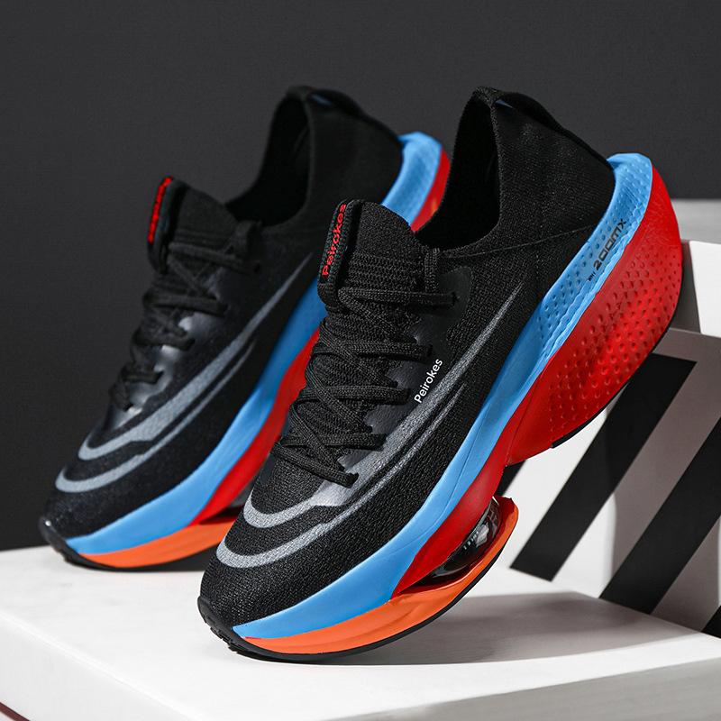 Men's and Women's Marathon Running Shoes, Spring and Summer, Shock-absorbing and Breathable Training Shoes, Lightweight Student Shoes