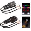 2PCS Motorcycle Turn Signal Lamp Color Projection Light Sequential Flowing Flash Indicator Universal High Bright Warning Light