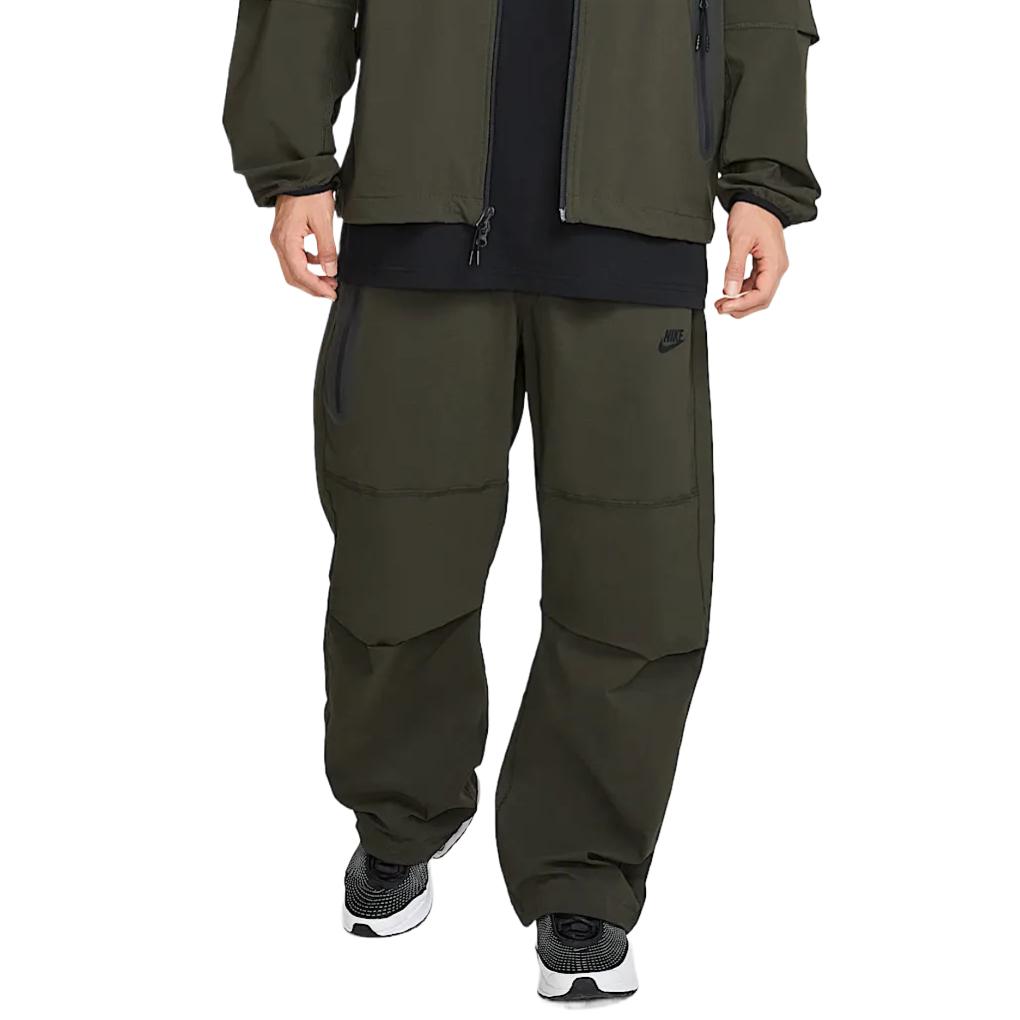 Nike Tech Solid Color Comfortable Fashionable Versatile Knitted Sports Pants Men Bottoms Redwood Black HM7159356