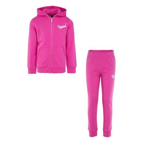 Converse Girls Logo Full Zip Tracksuit Set