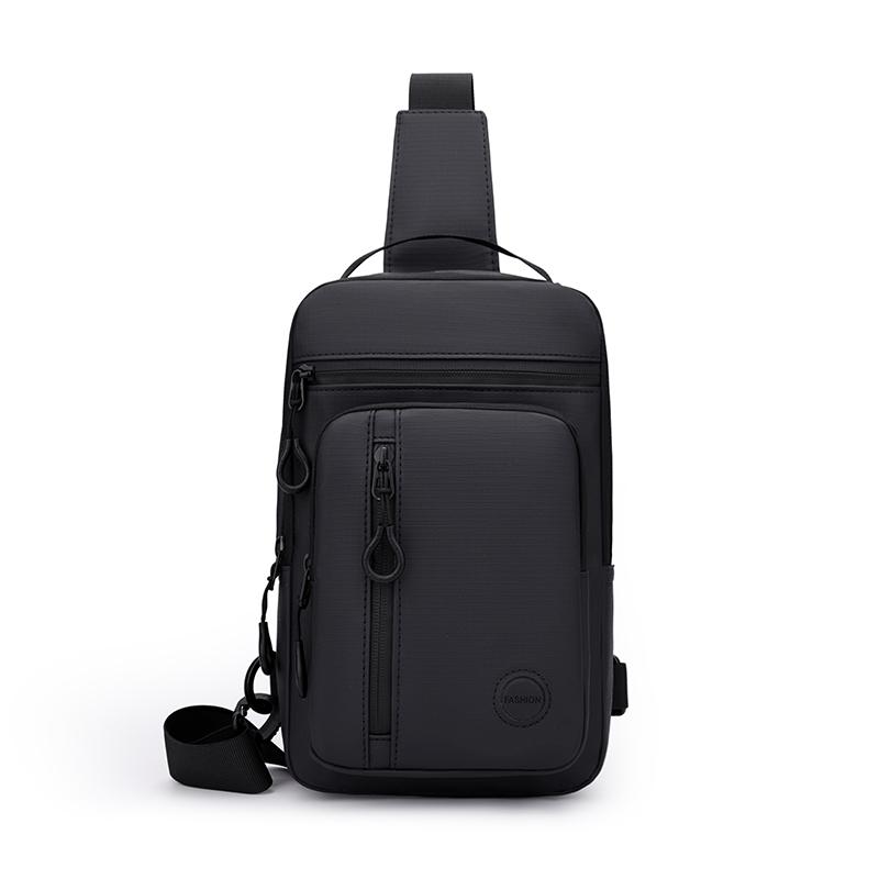 Men's Chest Bag Multifunctional Lightweight Large Capacity Commuting Nylon Outdoor Crossbody Bag