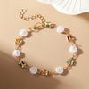 Korean Multicolor Daisy Flower Charm Bracelet for Women Fashion Butterfly Pearl Love Heart Adjustable Bangle Girls Party Jewelry