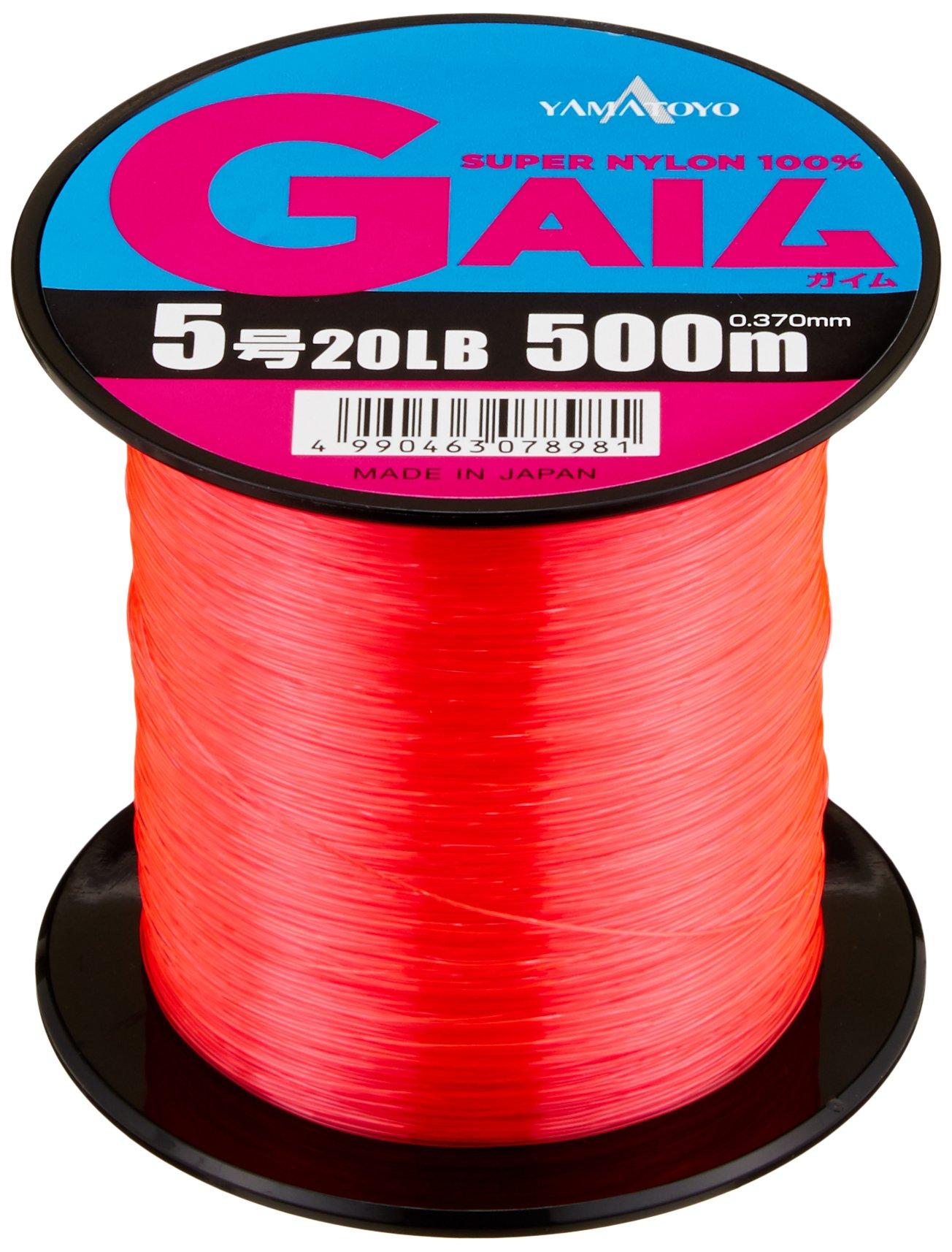 YAMATOYO Nylon Line Gaim 500m 20lb Pink #5 розовый