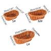 Imitation Rattan Woven Bread Basket Wicker Fruit Baskets for Food Serving Display Vegetables Home Kitchen Restaurant