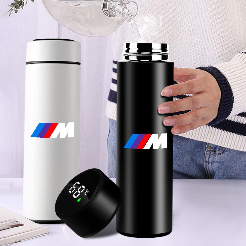Car Smart Thermos Bottle With Temperature Display Coffee Cup For BMW M E34 E36 E60 E90 E46 E39 E70 F10 F20 F30 X5 X6 X1 M3 M5 M6 E71 F01 F02 F87