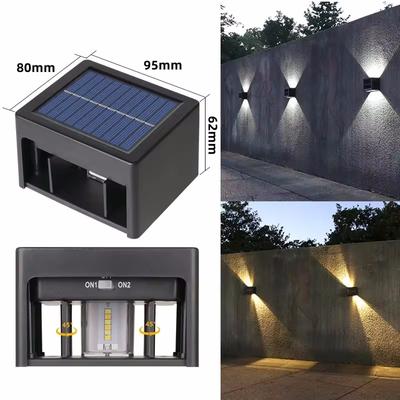 LED Solar Gartenleuchte Außen Wasserdicht Beleuchtungswinkel Verstellbar Wandleuchte Balkon Treppengeländer Energiesparende Sonnenlichtlampen