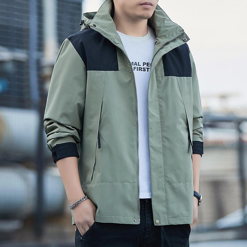 Thickened Optional Jacket Men's Autumn Loose Large Size Sports Windproof Waterproof Jacket Men's Top