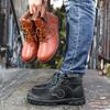 High Top Boots Mens Leather Shoes Fashion Outdoor Ankle Boots for Men Lace Up Comfortable Male Boots Non Slip Flat Boot Botas