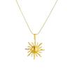Fashion 316L Stainless Steel Sun Pendant Golden Concise Solar Lobster Clasp Jewelry Gift Women Girl