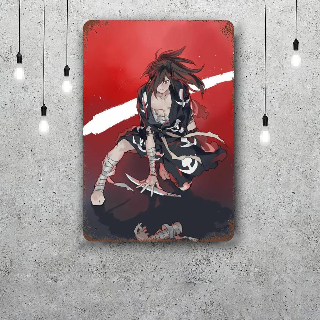 hyakkimaru anime Vintage Metal Tin Signs Posters Decor Retro Metal Plaque Wall Art Decor for Garage Bar