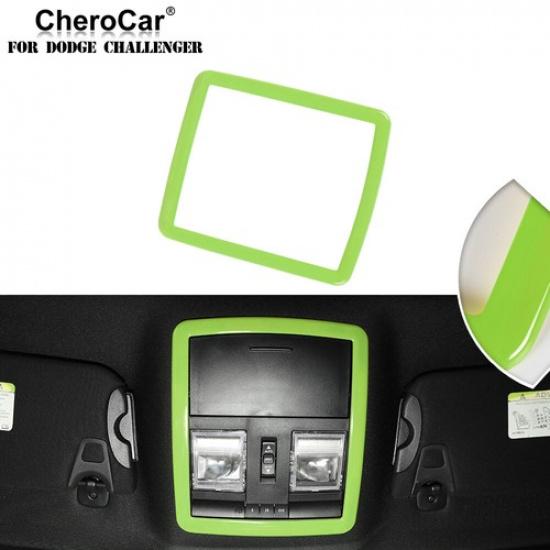 Front Reading Light Lamp Trim Cover Frame ABS for Dodge Challenger 2010+ Green