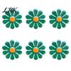 Iron Sunflower Decor 6Pcs Metal Flowers Wall Decor, Flower Ornament Art, Lightweight Garden Art Hanging Decoration for Outside Indoor Patio,