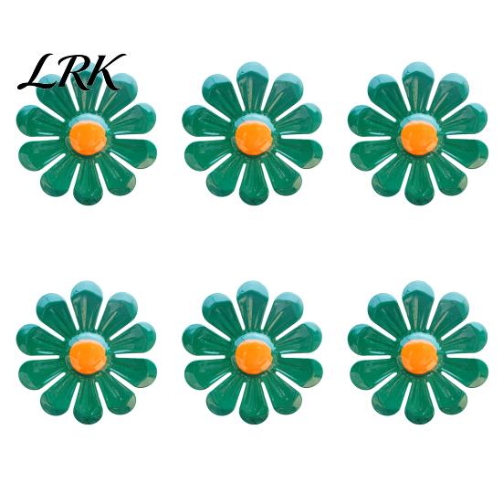 Iron Sunflower Decor 6Pcs Metal Flowers Wall Decor, Flower Ornament Art, Lightweight Garden Art Hanging Decoration for Outside Indoor Patio,