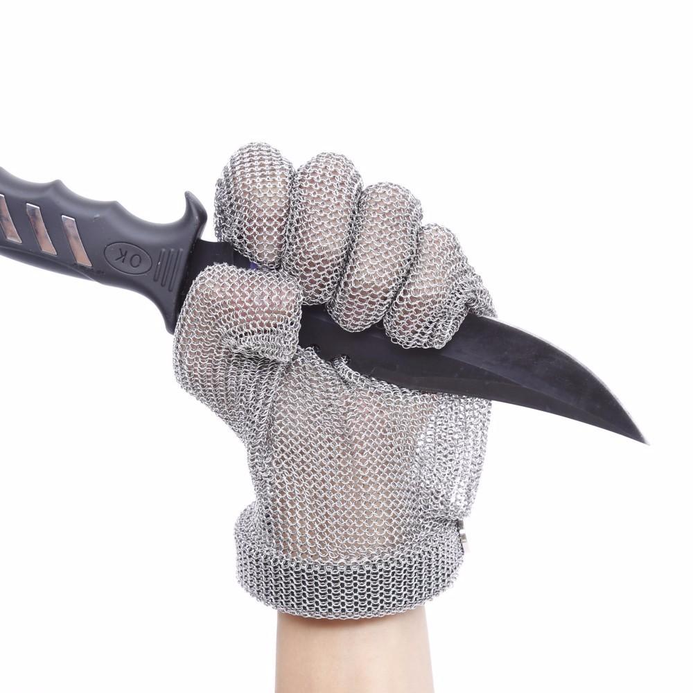 316L Metal Mesh Stainless Steel Ring Mesh Butcher Five Finger Chainmail Gloves Offered Directly From Manufacturer Cut-Protection Gloves&Xs серебряный