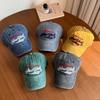 Personalized Travel Sunscreen Sunshade Sun Hat Japanese Washed Old Retro Letter Embroidered Baseball Cap