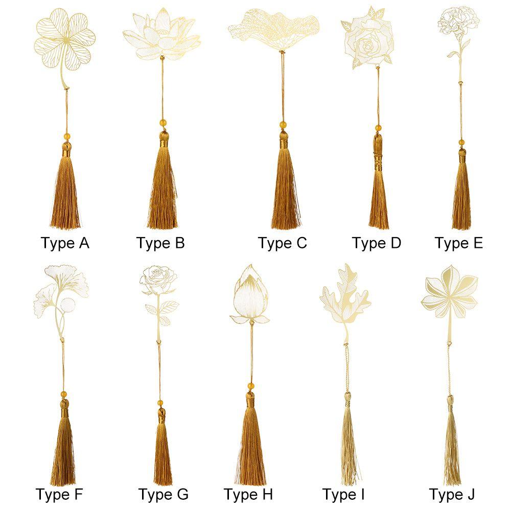 Student Gifts School Stationery Books Accessories Leaf Metal Bookmark Reading Mark Brass Book Clip
