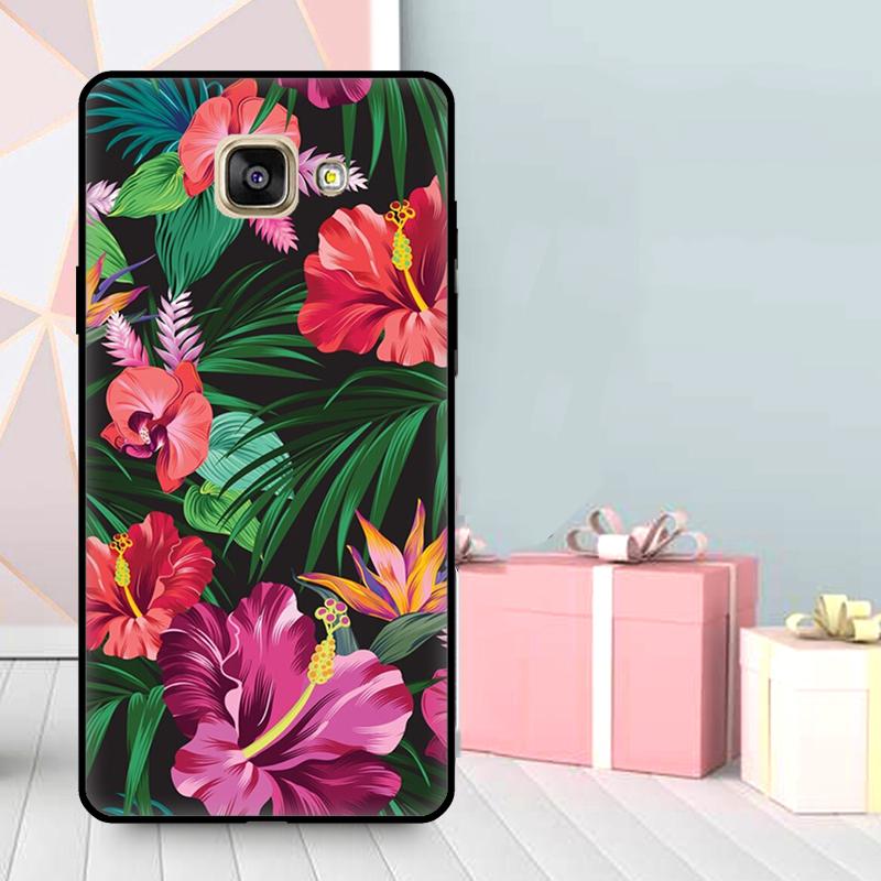 Tropical Aloha Hibiscus Pattern Case For Samsung Galaxy A3 A5 2016 2017 A6 A7 A8 A9 2018 J1 J3 J4 J5 J6 Plus J7 J8 Cover
