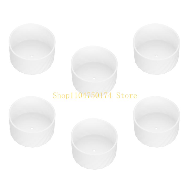 6 Stück Weicher Silikon-Getränkebehälter-Schutz 7,5 cm Durchmesser Stoßdämpfende Becherhülle Für Zuhause Büro Outdoor Top-Angebot