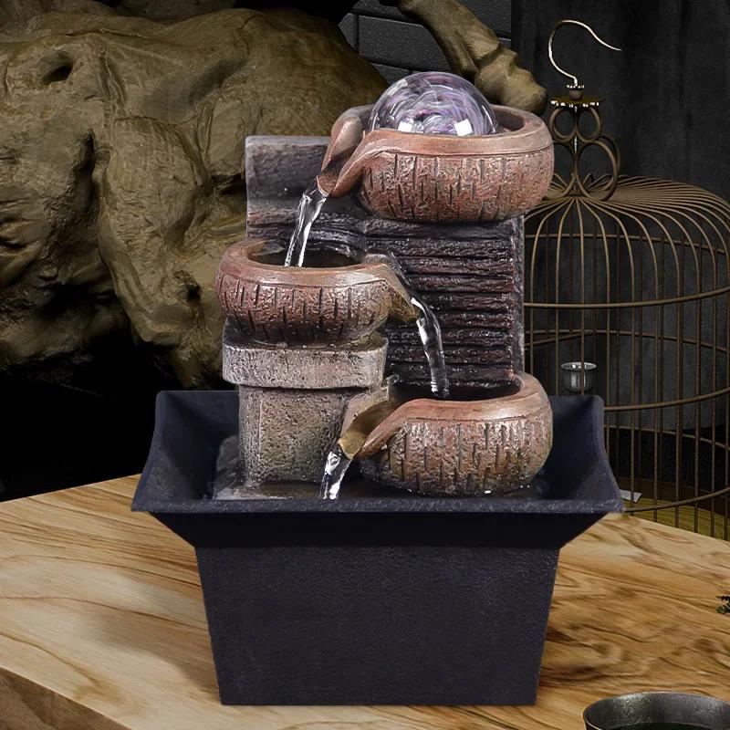 Dárky Stolní vodní fontána Přenosná stolní vodopádová sada Uklidňující relaxace Zenová meditace Šťastné Fengshui Domácí dekorace