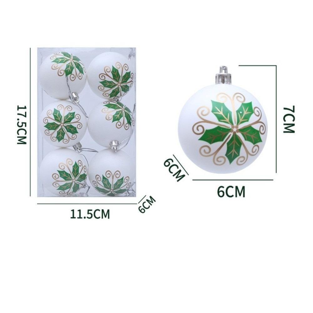 

New Plastics Christmas Ball Electroplated 6cm Xmas Tree Charm DIY Xmas Tree Ornament Party Decoration