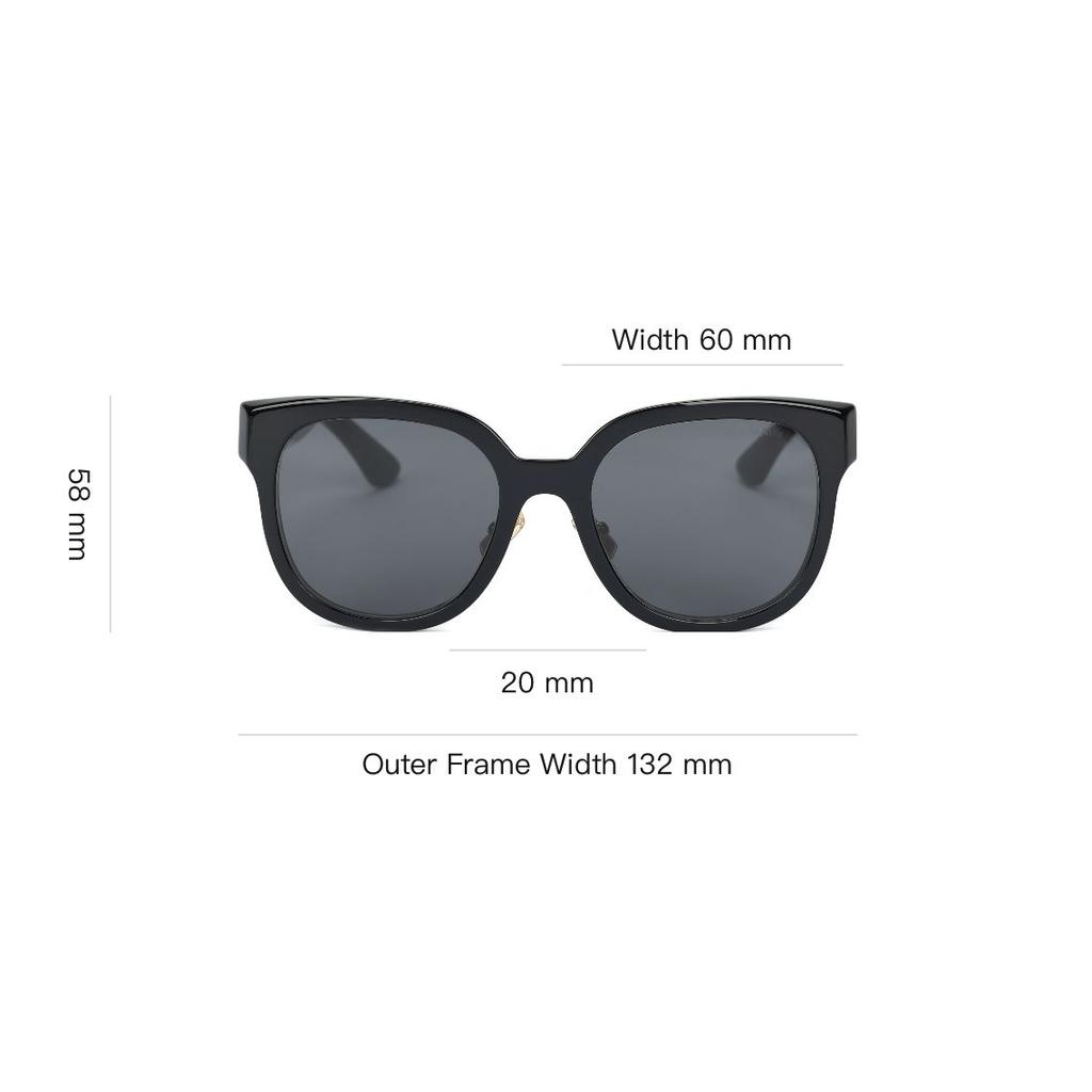 MIU MIU Logo Round Sunglasses Women Sunglasses Black OMU01ZS