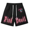 High Street Personalized Letter Print Five-point Shorts Men's Loose and Versatile Straight Sport Medium Pants