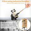 A58Z 14-Pieces Brass Wire Brush Stainless Steel Tube Brush Set 12" Round Wire Brushes Kit Bore Brush Metal Bristle Cleaning