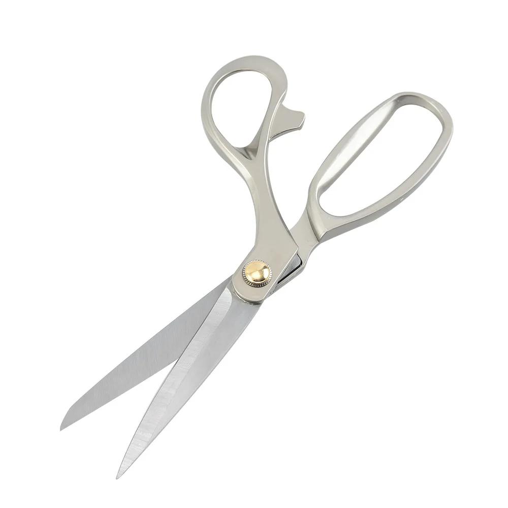 Inch Household 9 8 10 Stainless Steel Tailor Scissors Alloy Handle Flat Tooth Dressmaking Sewing Pu Leather Fabric Craft Shear