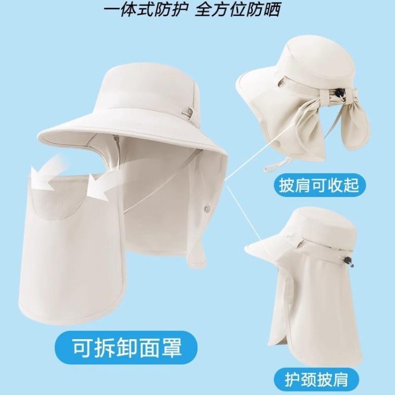 Sunscreen hat, women's full-cover neck protection, anti-purple line sunscreen hat, summer new foldable high-quality sun hat