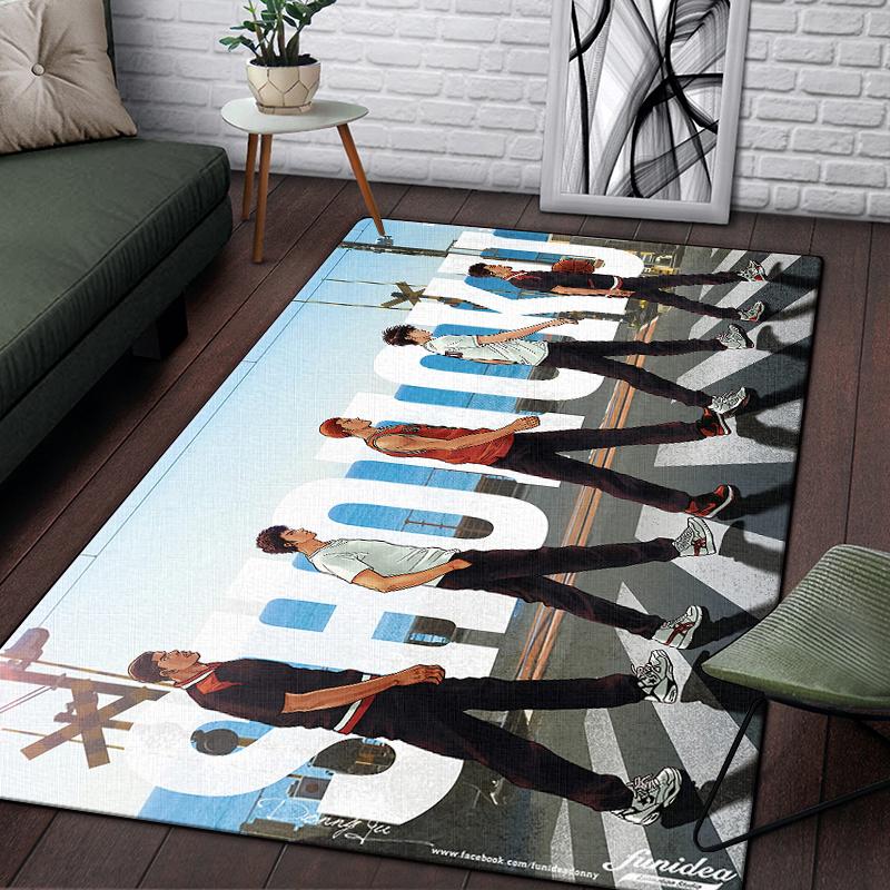 SLAM DUNK benutzerdefinierter Teppich Wohnzimmer Küchenmatte Fußmatte Yogamatte Heimdekoration Waschraum Bodenmatte Teppiche für Wohnzimmer