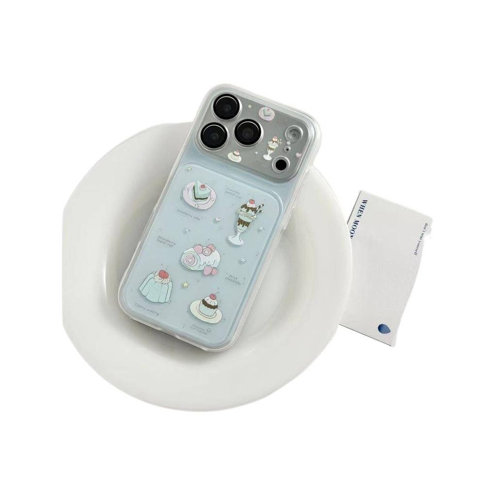 Mint Chocolate Dessert Is Suitable for Apple 17promax 2-in-1 Iphone16 Lens Film 15 Mobile Phone Hard Case
