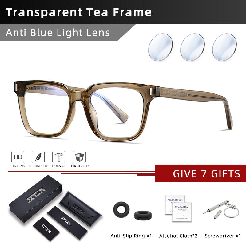 

SZTZX Модные фотохромные очки для чтения с защитой от синего света для женщин и мужчин, близорукость, дальнозоркость, рецептурные оптические очки 0