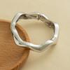 Design-inspired Metal Smooth-textured Open Bracelet, Minimalist Geometric, Individualistic Wide Wristband