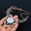 Moonstone Gemstone Handmade Pure Copper Wire Wrap Jewelry Necklace For Love