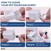 Pet Cat Water Fountain Pump Cat Fountain Pump Pet Drinking Fountain Quiet Low Water Pump Pet Supplies For Drinking Dispenser