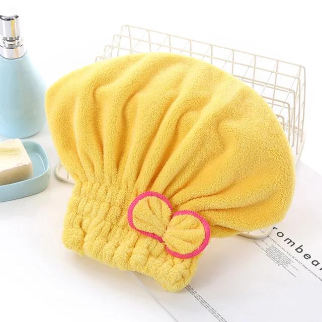 

Крышка для сушки волос Микрофибра Ultra Absorbent Hair Dry Wrap Cap Fast Drier жёлтый