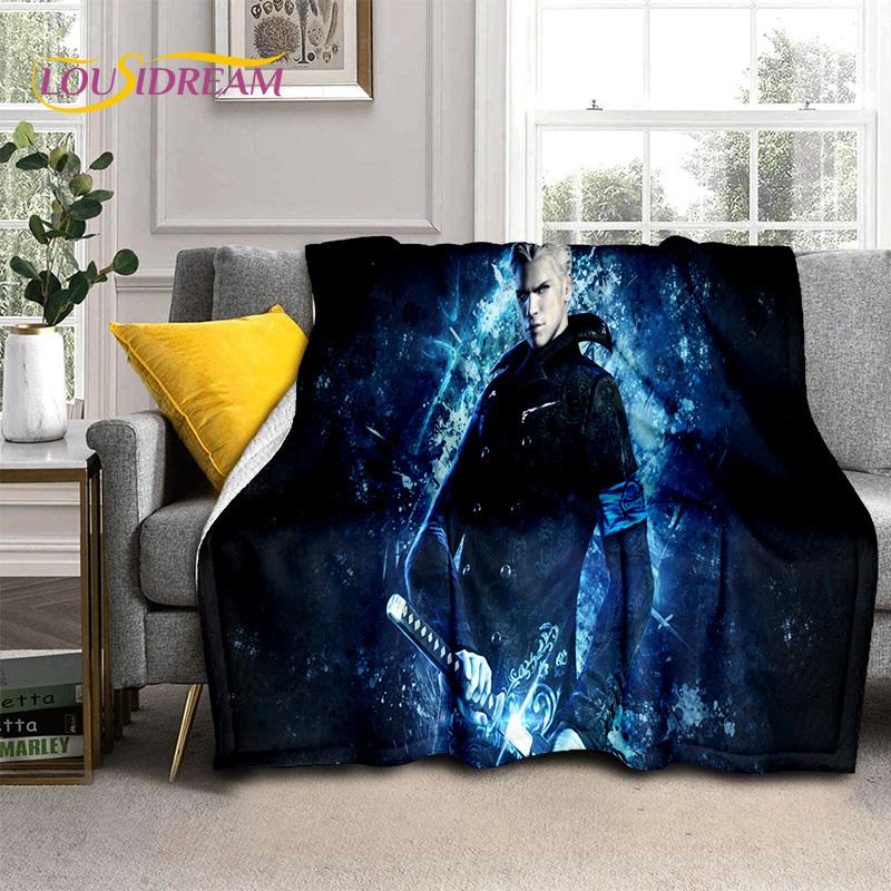 D-Devil May Cry Games DMC Gamer HD Blanket,Soft Throw Blanket for Home Bedroom Bed Sofa Picnic Travel Office Cover Blanket Kids