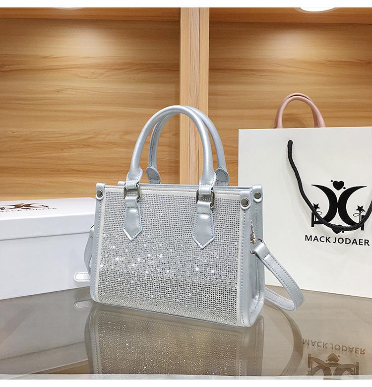 Gradient Rhinestone Tote Bag - Women's High-End, Large Capacity, Diamond-Studded Shoulder Handbag