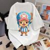 2026 Summer ONE PIECE Tony Tony Chopper Printed Loose Shortsleeved Cotton Tshirt Tide Pure Cotton Unisex Parentchild Clothing