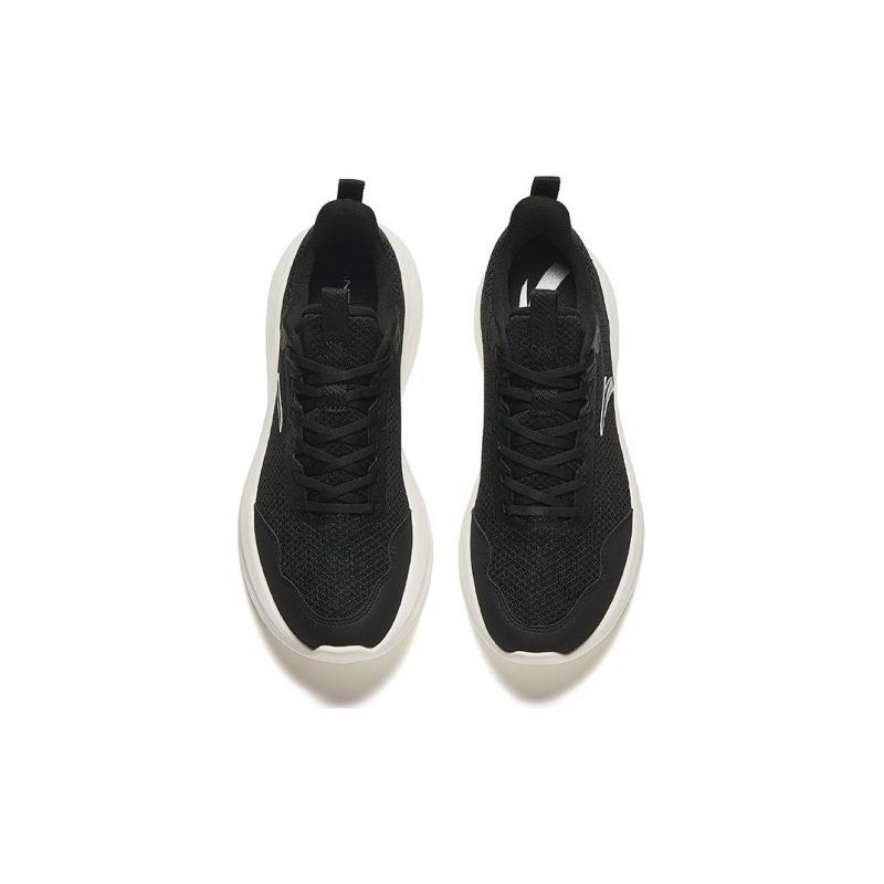 Anta Running Collection Cushioned Slip-Resistant Low-Top Running Shoes Men's Black White Sneakers 912425513-2