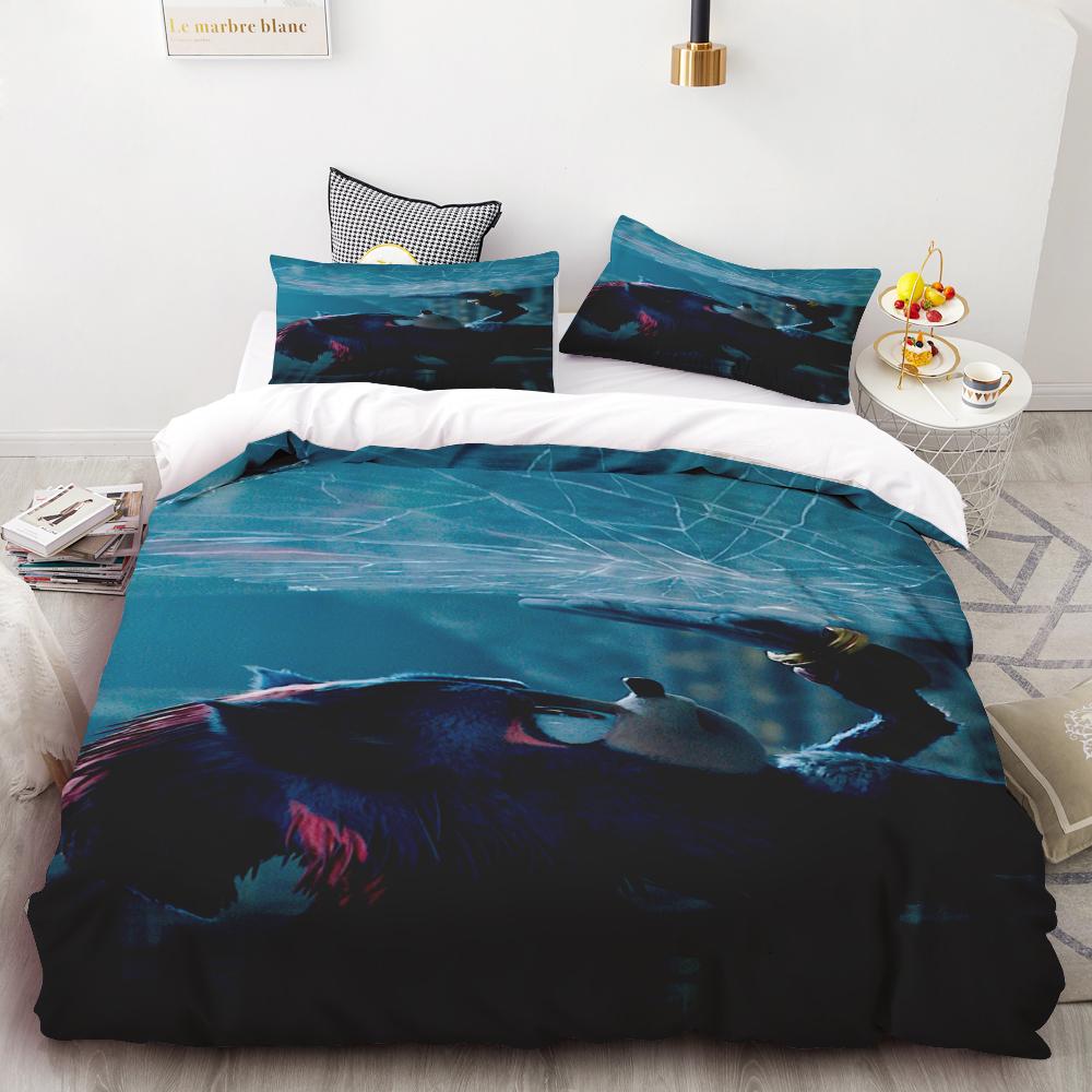 Kids Cartoon Duvet Cover Sonic Hedgehog Quilt Cover Three-piece Set Bedding Set Sonic Gifts Queen King Size