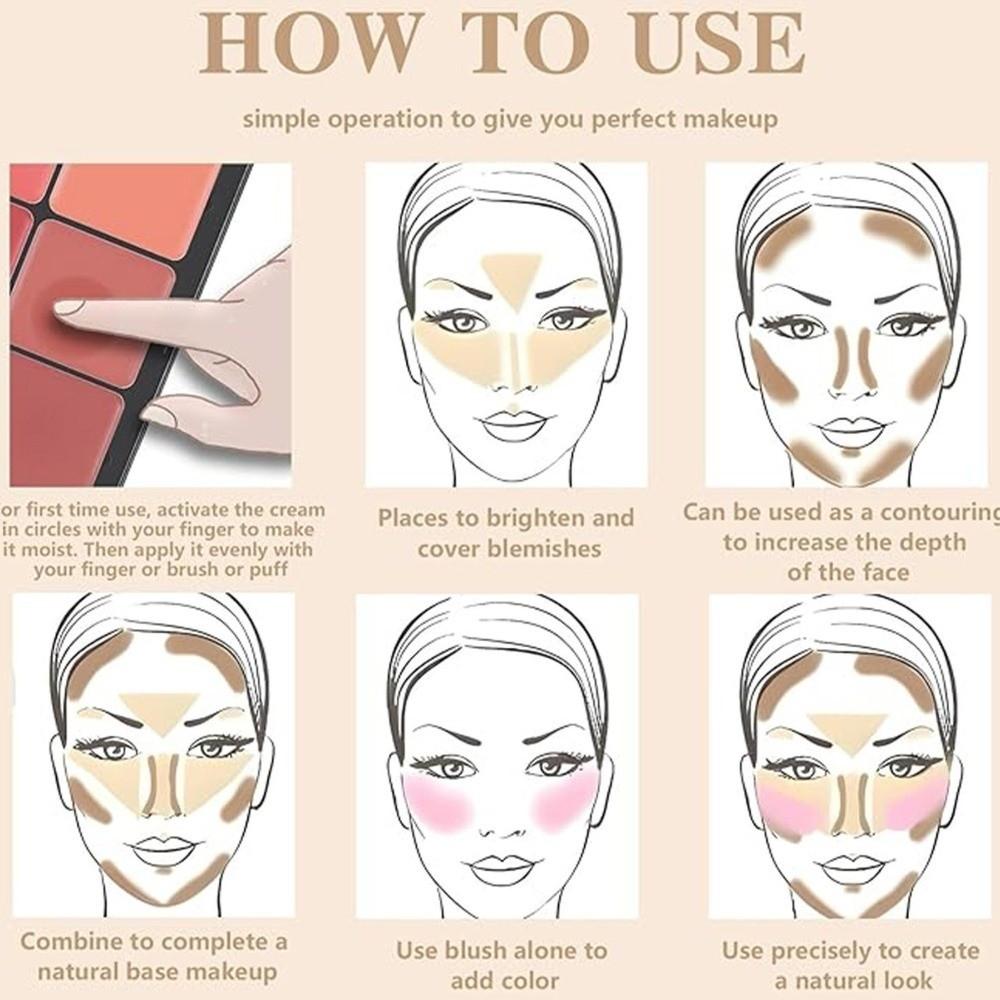 Natural Finish Makeup Palette Multi-purpose Highlighter Palette For Face Makeup