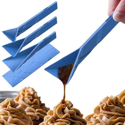 2Pcs/Set Flat 3-in-1 Measuring Spoons Small Spoon Powder Scoop Kitchen Polygons Baking Laboratory Adjustable Protein Gym Tools