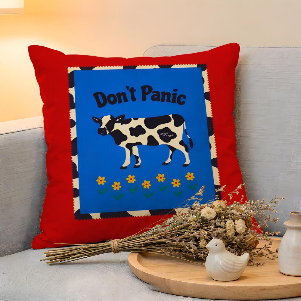 Cushion Cover  Linen  SkinFriendly Soft Decorative Case for Sofa Home Decor Colorful Cute Wwiggle wiggle Pillow cover