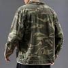 Jeansjackor för män Ny Casual Bekväm Jean-jackor med flera fickor Tunn Pilot Cargo-jacka för män